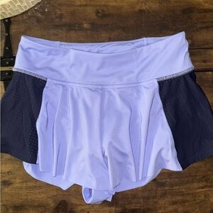 Athleta Stylish Lavender and Navy Athletic Skort